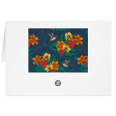 Tropical bouquet and hummingbirds (Back Horizontal)