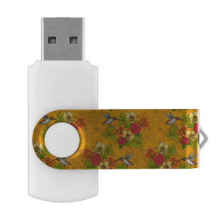 Tropical bouquet and hummingbirds 2 flash drive