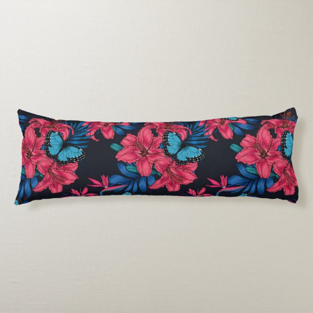 Tropical bouquet body pillow (Front)