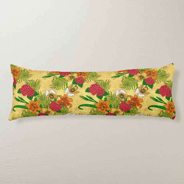 Tropical bouquet body pillow (Front)