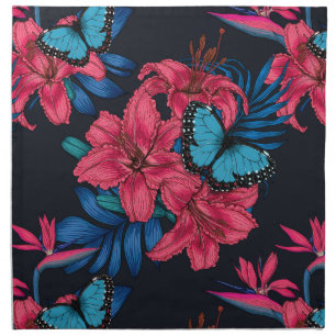 Tropical bouquet cloth napkin