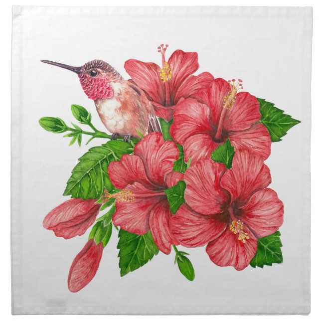Tropical bouquet cloth napkin (Front)