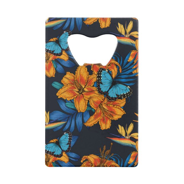 Tropical bouquet credit card bottle opener (Front)