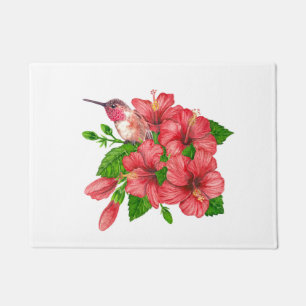 Tropical bouquet doormat