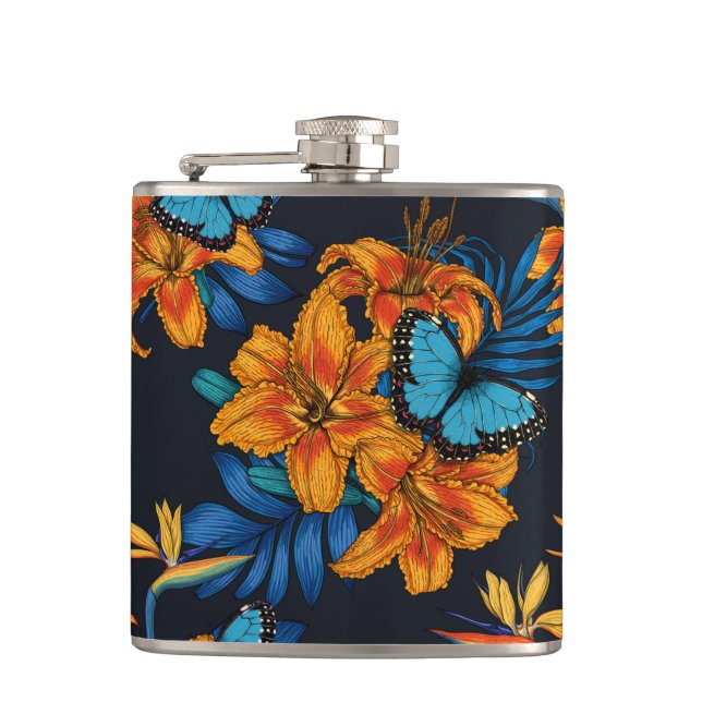 Tropical bouquet flask (Front)