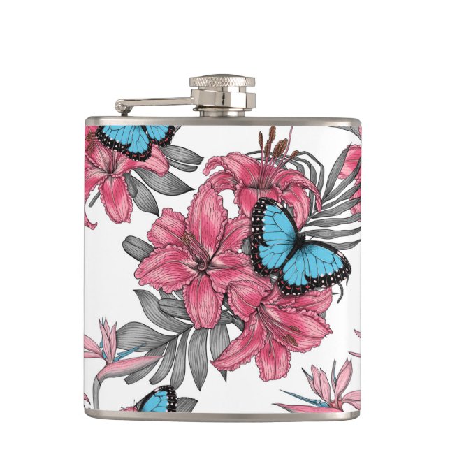 Tropical bouquet flask (Front)