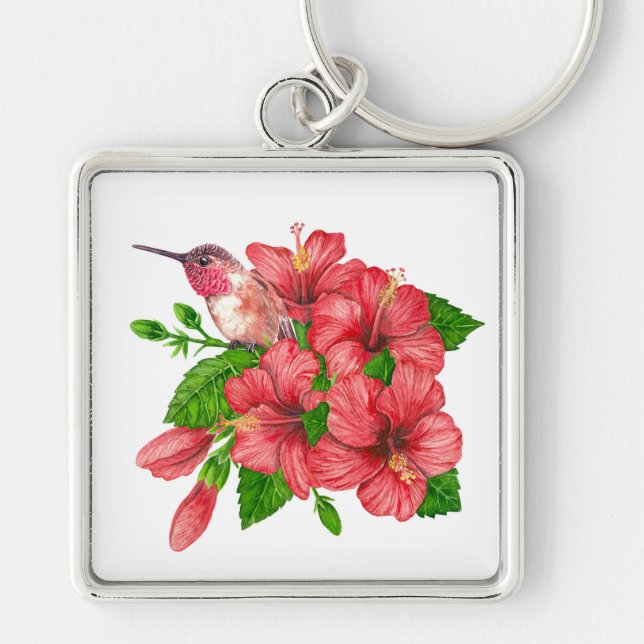Tropical bouquet keychain (Front)