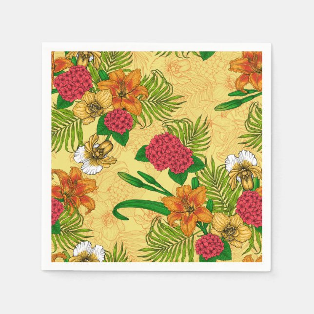 Tropical bouquet napkins (Front)