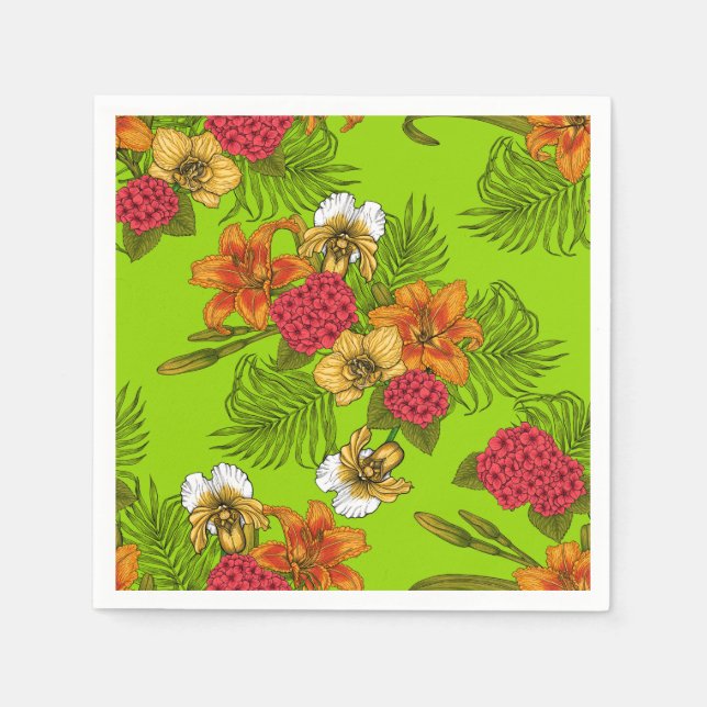 Tropical bouquet napkins (Front)