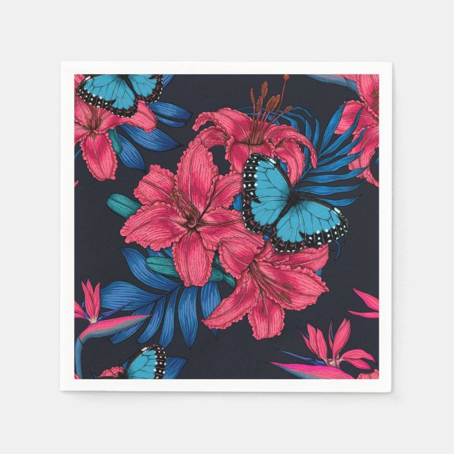 Tropical bouquet napkins (Front)