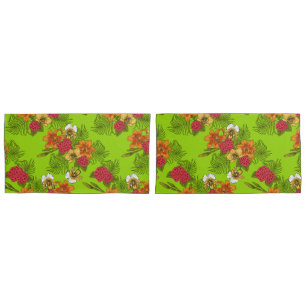 Tropical bouquet pillow case
