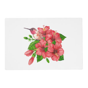 Tropical bouquet placemat