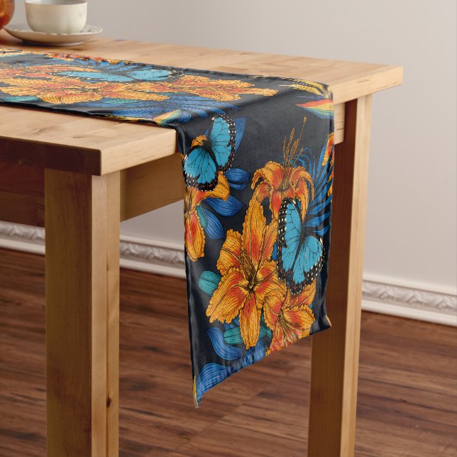 Tropical bouquet short table runner (In Situ)