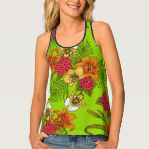 Tropical bouquet tank top