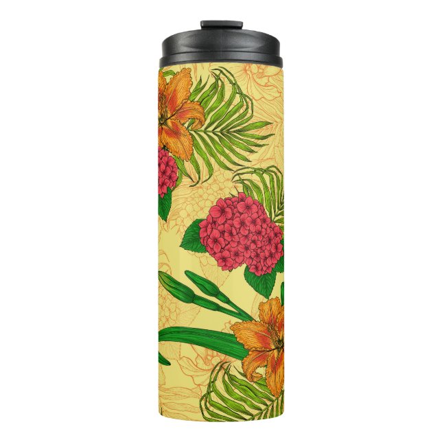 Tropical bouquet thermal tumbler (Front)