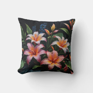 Tropical Bouquet Throw Pillow