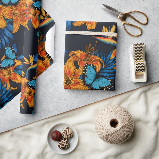 Tropical bouquet wrapping paper (Crafts)