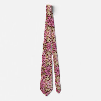 Tropical Breast Cancer Ribbon Neck Tie