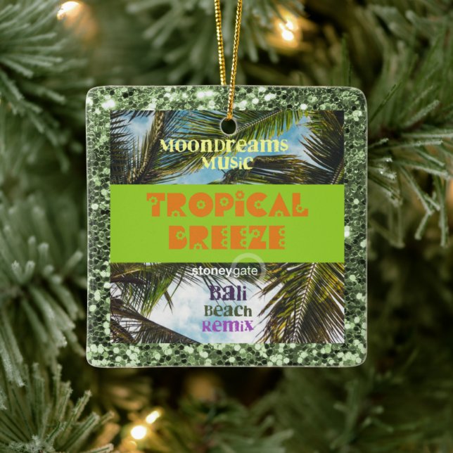 Tropical Breeze Bali Beach Ceramic Ornament (Tree)