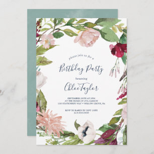 Tropical Breeze Birthday Party Invitation