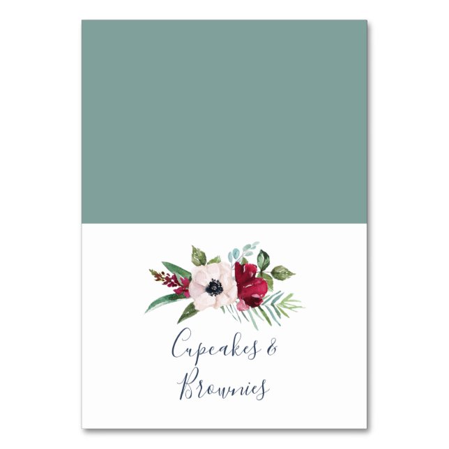 Tropical Breeze Buffet Food Labels Table Number (Front)