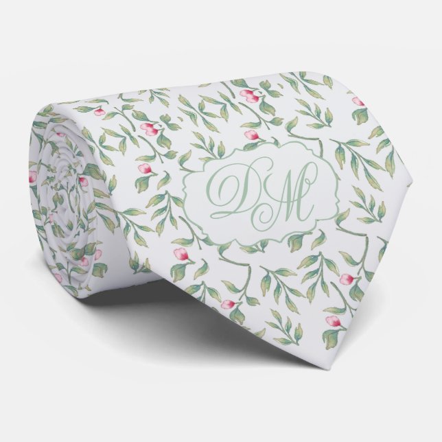 Tropical Breeze & Cameo Green color Neck Tie (Rolled)