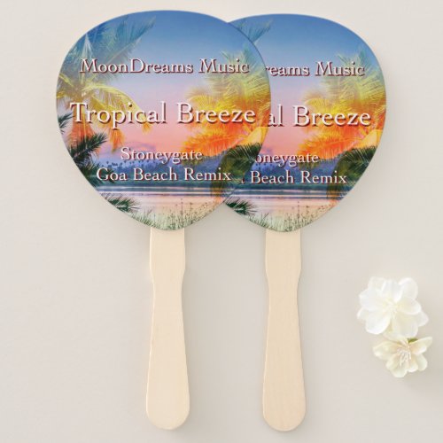 Tropical Breeze Goa Beach Hand Fan