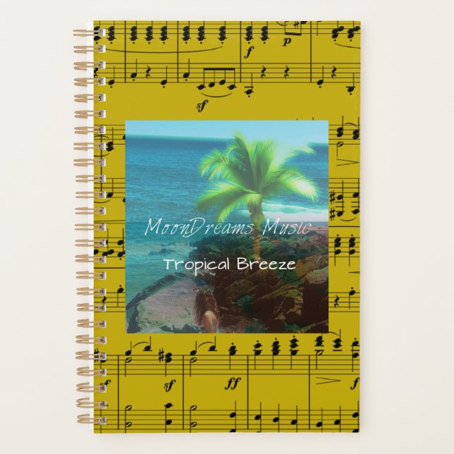 Tropical Breeze/Gold Sheet Music Planner (Front)