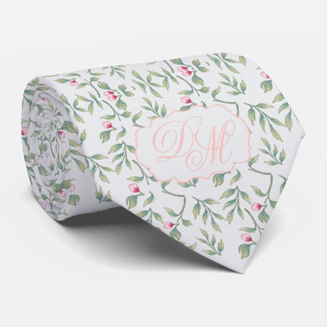 Tropical Breeze & Gossamer Pink color Neck Tie (Rolled)