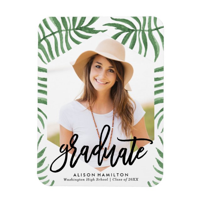 Tropical Breeze Graduation Photo Magnet (Vertical)