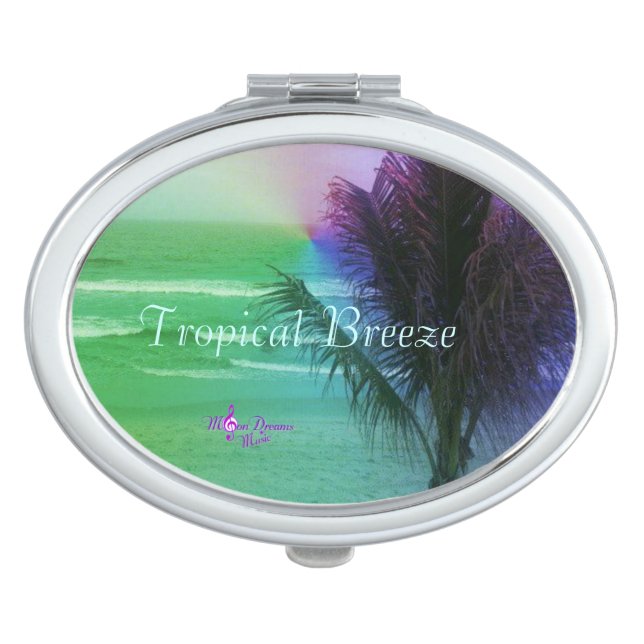 Tropical Breeze Oval Compact Mirror (Front)