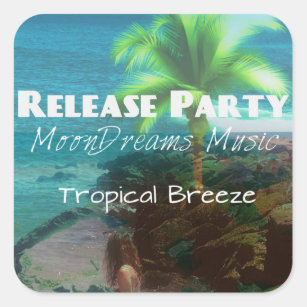 Tropical Breeze Release Party Square Sticker