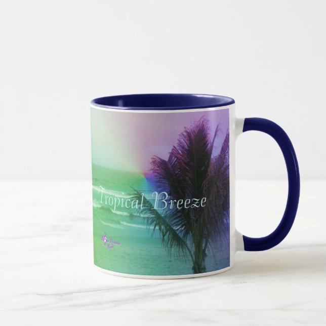 Tropical Breeze Ringer Coffee Mug (Right)
