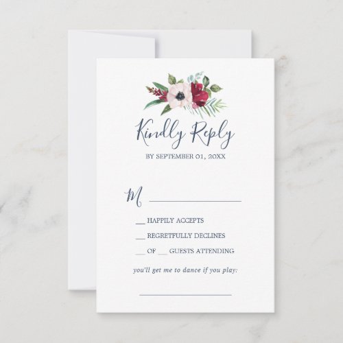 Tropical Breeze Song Request RSVP Card