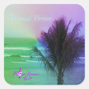 Tropical Breeze Square Stickers