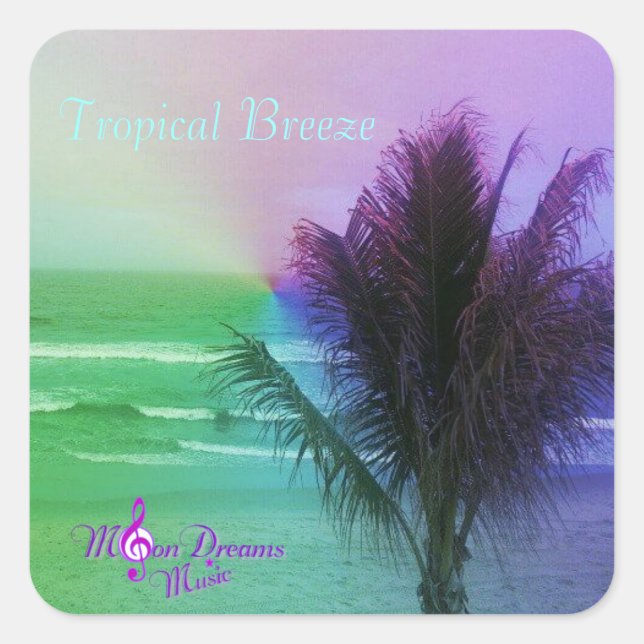 Tropical Breeze Square Stickers (Front)
