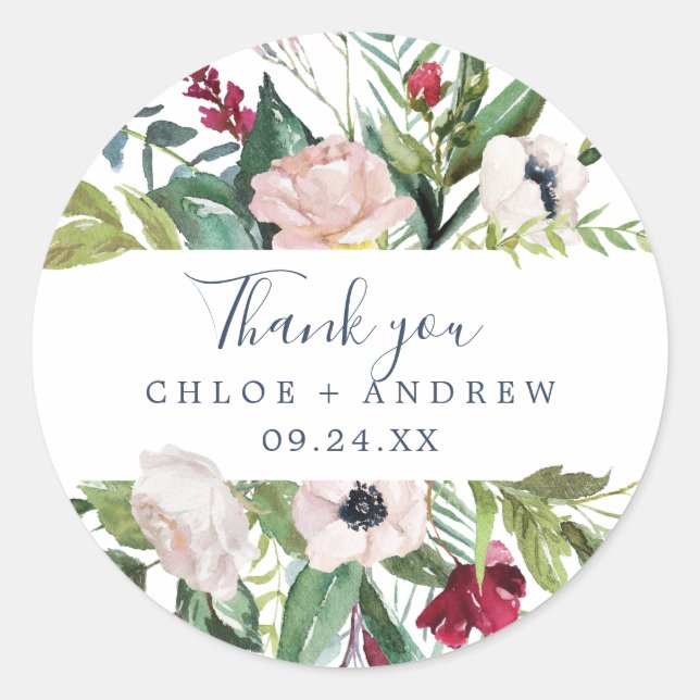 Tropical Breeze Thank You Favor Sticker (Front)