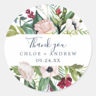 Tropical Breeze Thank You Favor Sticker