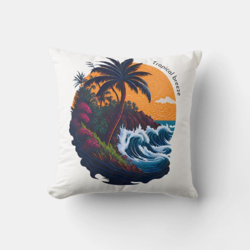 Tropical Breeze  Throw Pillow