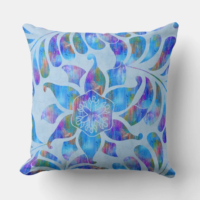 Tropical Breeze Throw Pillow (Front)