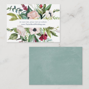 Tropical Breeze Wedding Website Enclosure Card