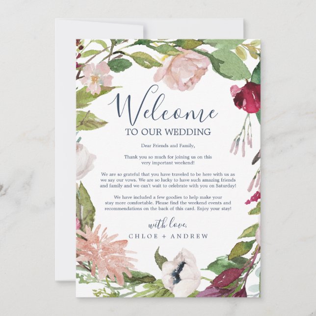 Tropical Breeze Welcome Letter & Itinerary (Front)