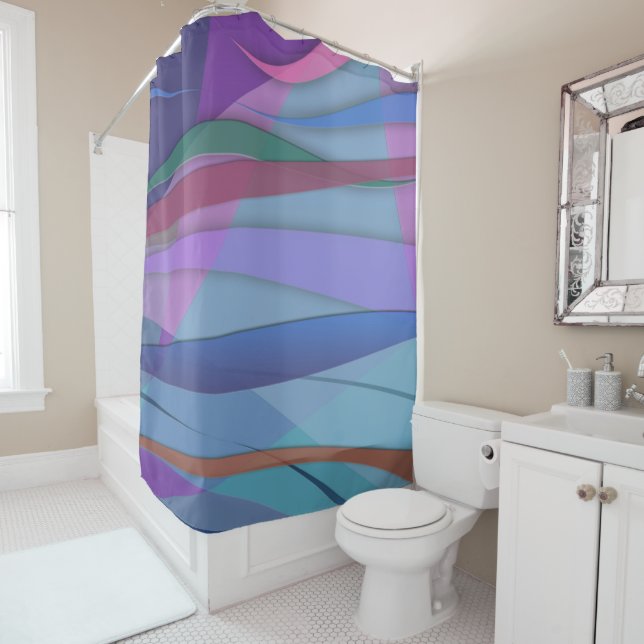 Tropical Breezes No. 3 Shower Curtain (In Situ)