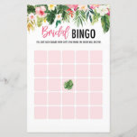 Tropical Bridal Shower Bingo Game Cards<br><div class="desc">Tropical Bridal Shower Bingo Game Cards</div>