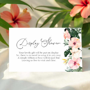Tropical Bridal Shower Display Shower Enclosure Card