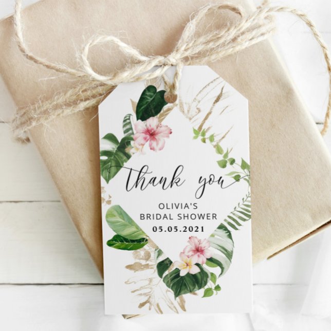 Tropical bridal shower favor tag (Creator Uploaded)