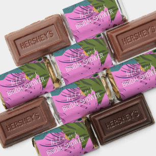 Tropical Bridal Shower Floral Pink Greenery Hershey's Miniatures
