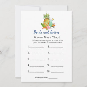 Tropical Bridal shower games Invitation