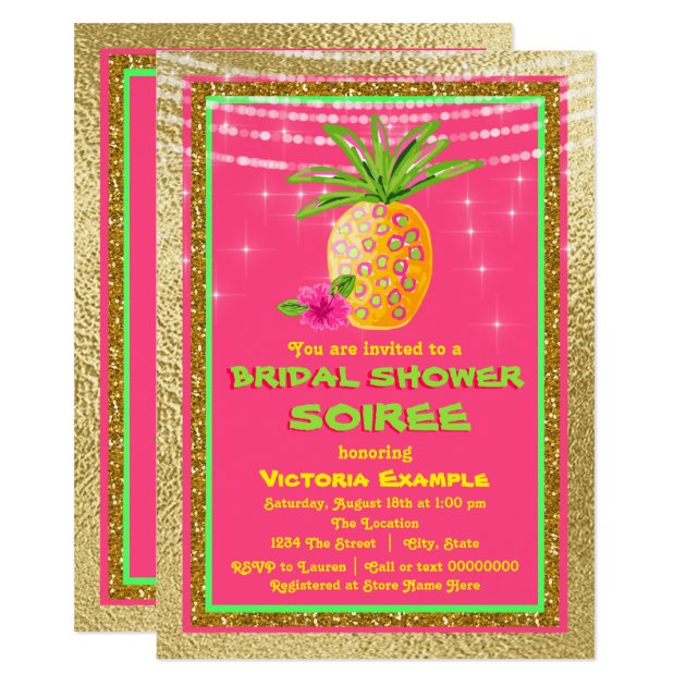 Tropical Bridal Shower Invitation