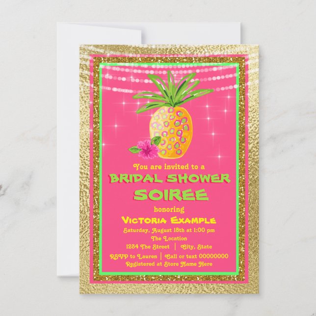 Tropical Bridal Shower Invitation (Front)